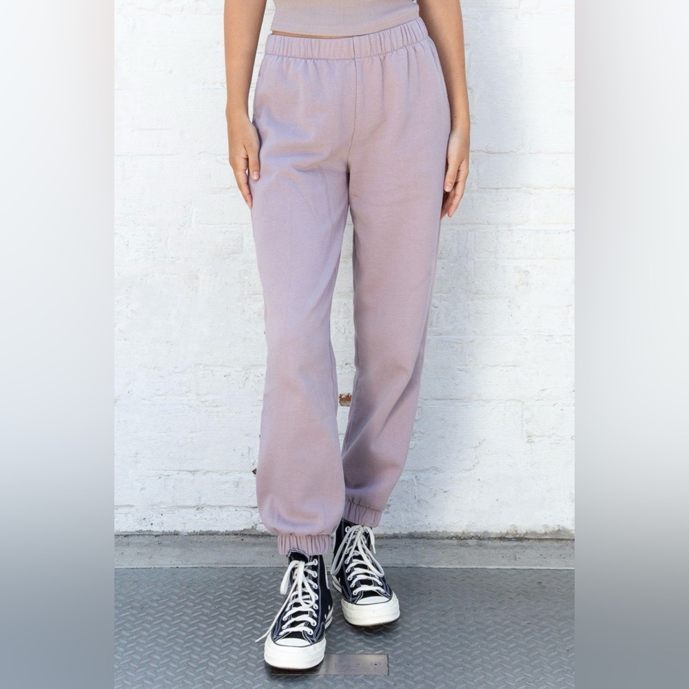 Brandy Melville Rosa Sweatpants, Color: Purple Taupe